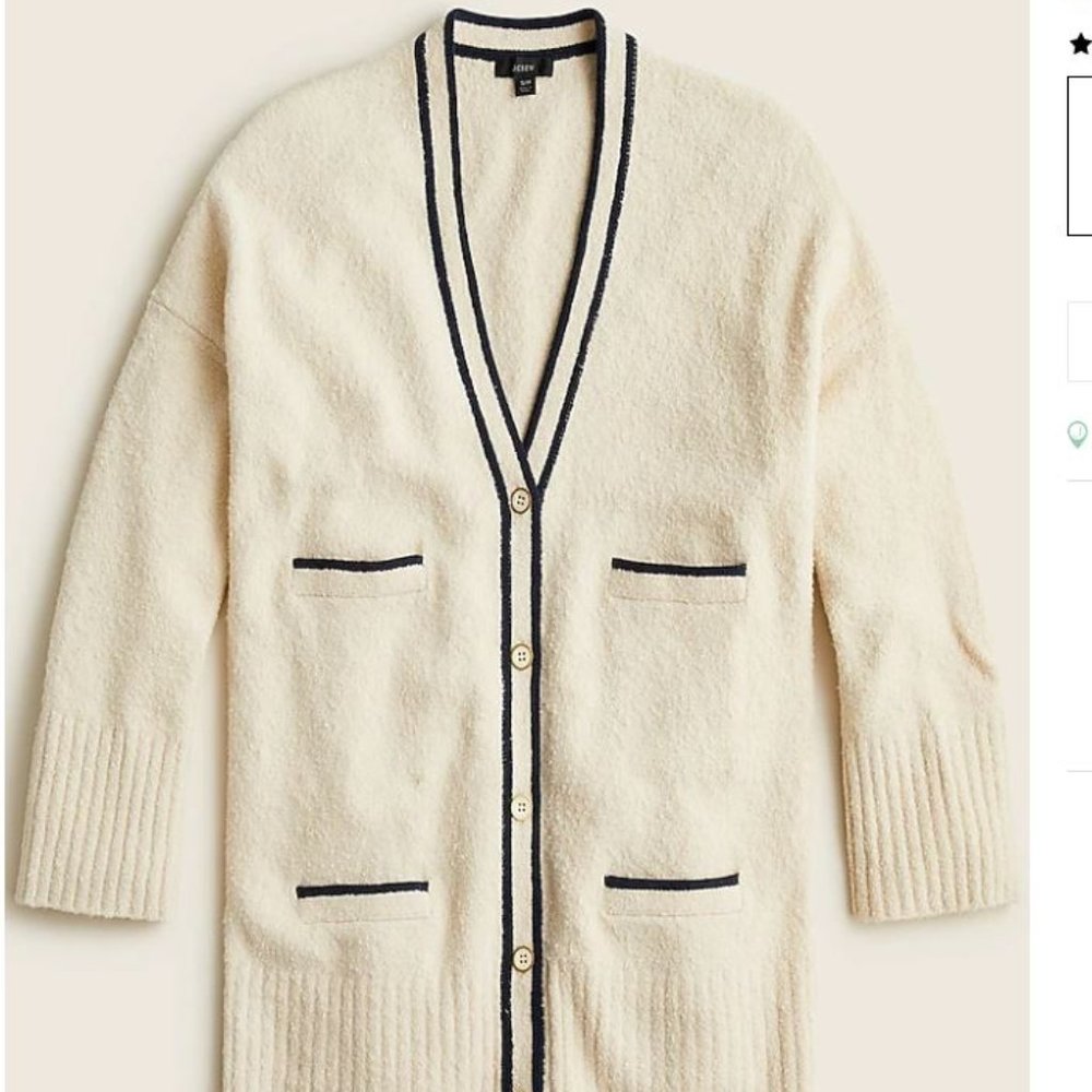 J. Crew Varsity Style Long Cardigan SZ. S/M